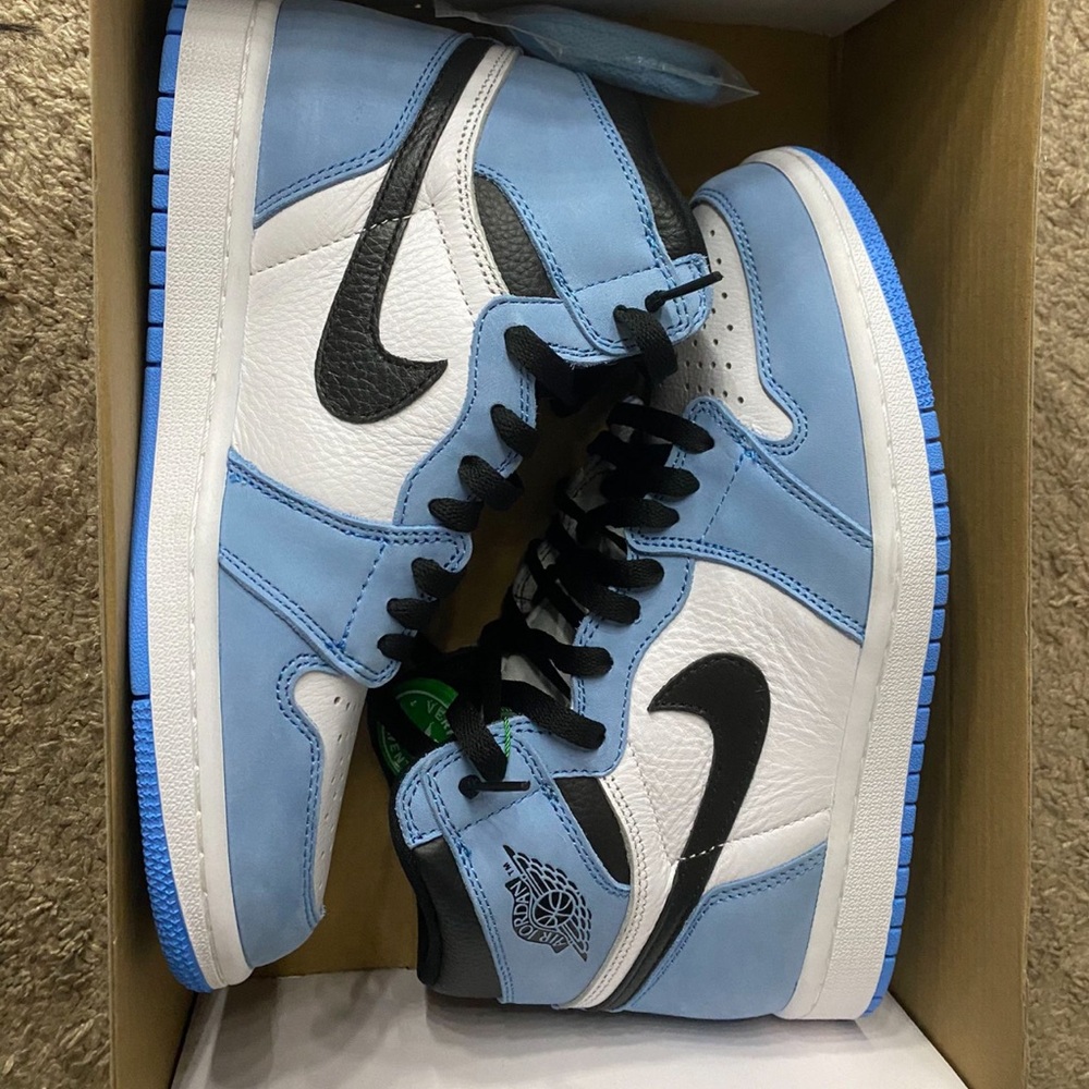 University blue Air jordan 1’s